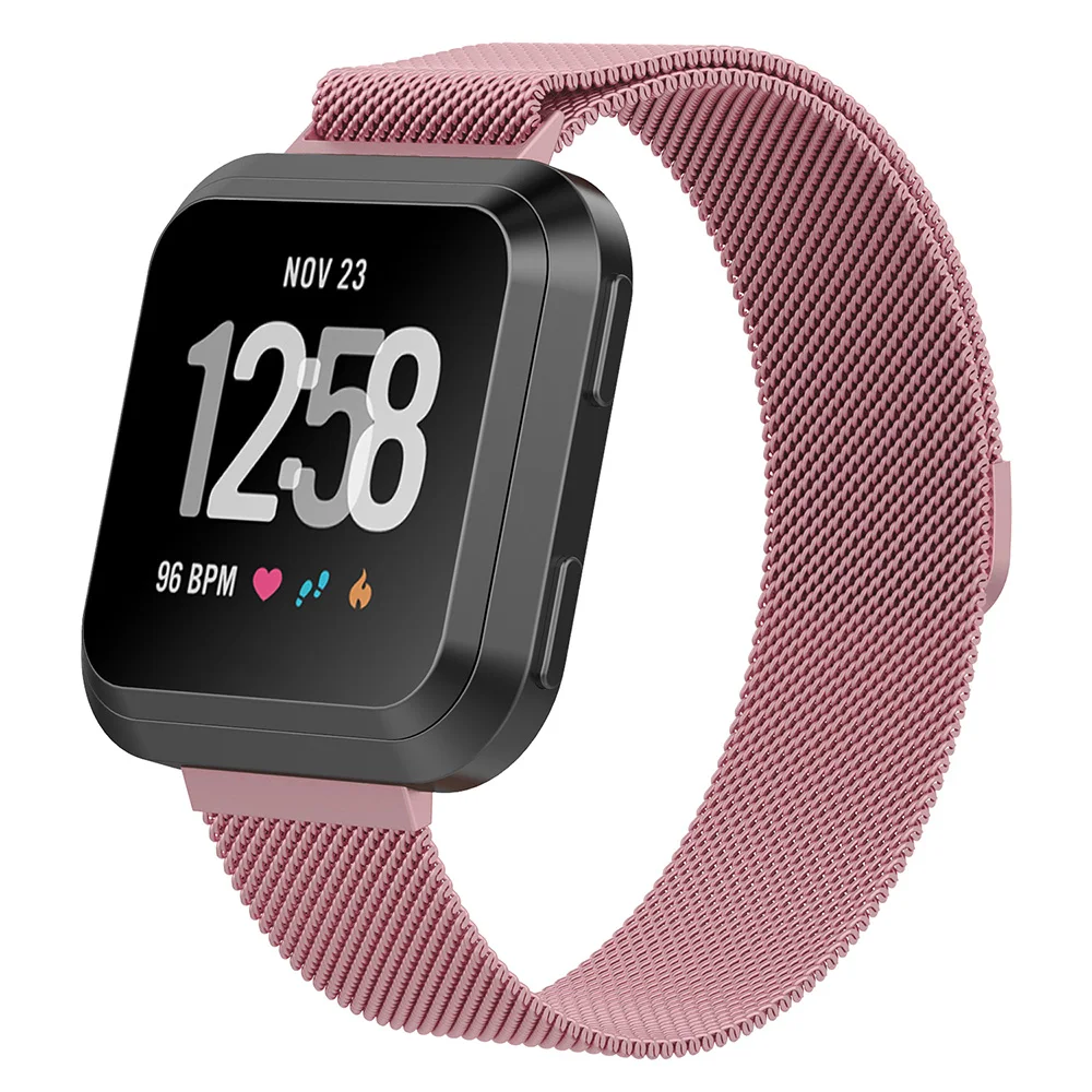 Миланская петля магнитный металлический ремешок для Fitbit Versa, ремешок браслет из нержавеющей стали умные Аксессуары Для Fitbit Versa Lite Correa