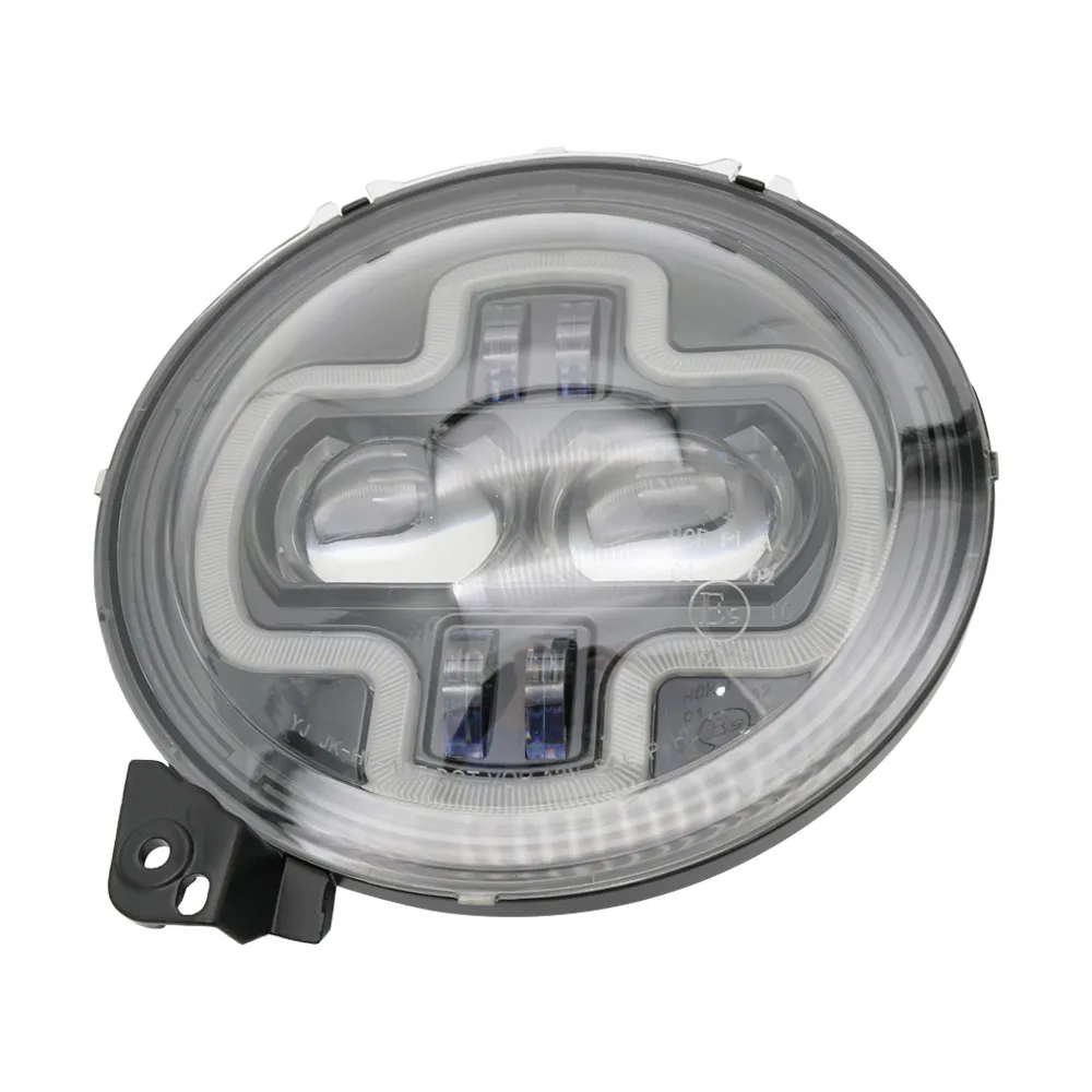 Car Lights 9inch Round LED Headlight White DRL Halo Ring Plug in Play for 2018 2019 Jeep Wrangler JL Car Headlight Assembly (31)