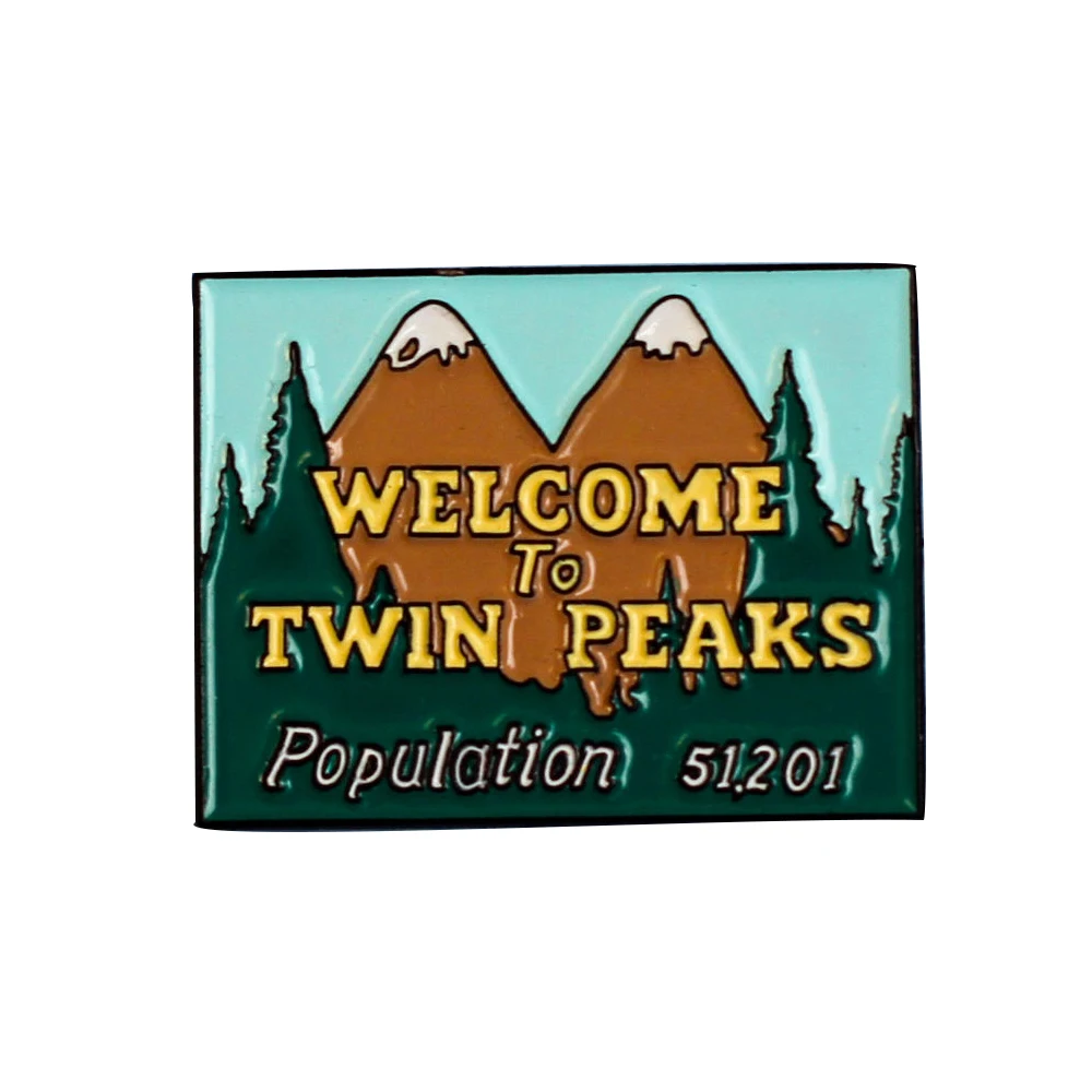 Welcome To Twin Peaks soft enamel lapel pin badge-in Pins & Badges from ...