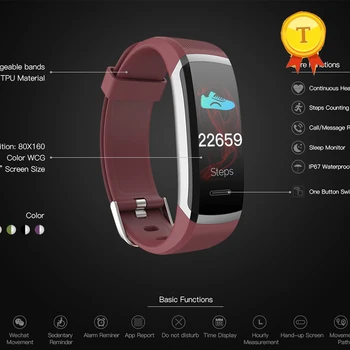 

man style smartband bracelet color display smart band support heart rate monitor sleeping monitor alarm for sumsuang s7 s8 s6