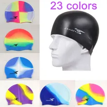 2016 Professional High Quality Silicone font b Swim b font Cap Waterproof Protect Ears Long Hair