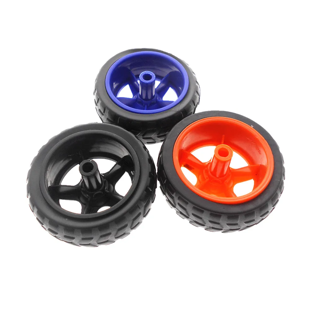 Игрушка 4WD Smart Car TT Wheel Robot Tire резиновое колесо умный автомобиль DIY цветной