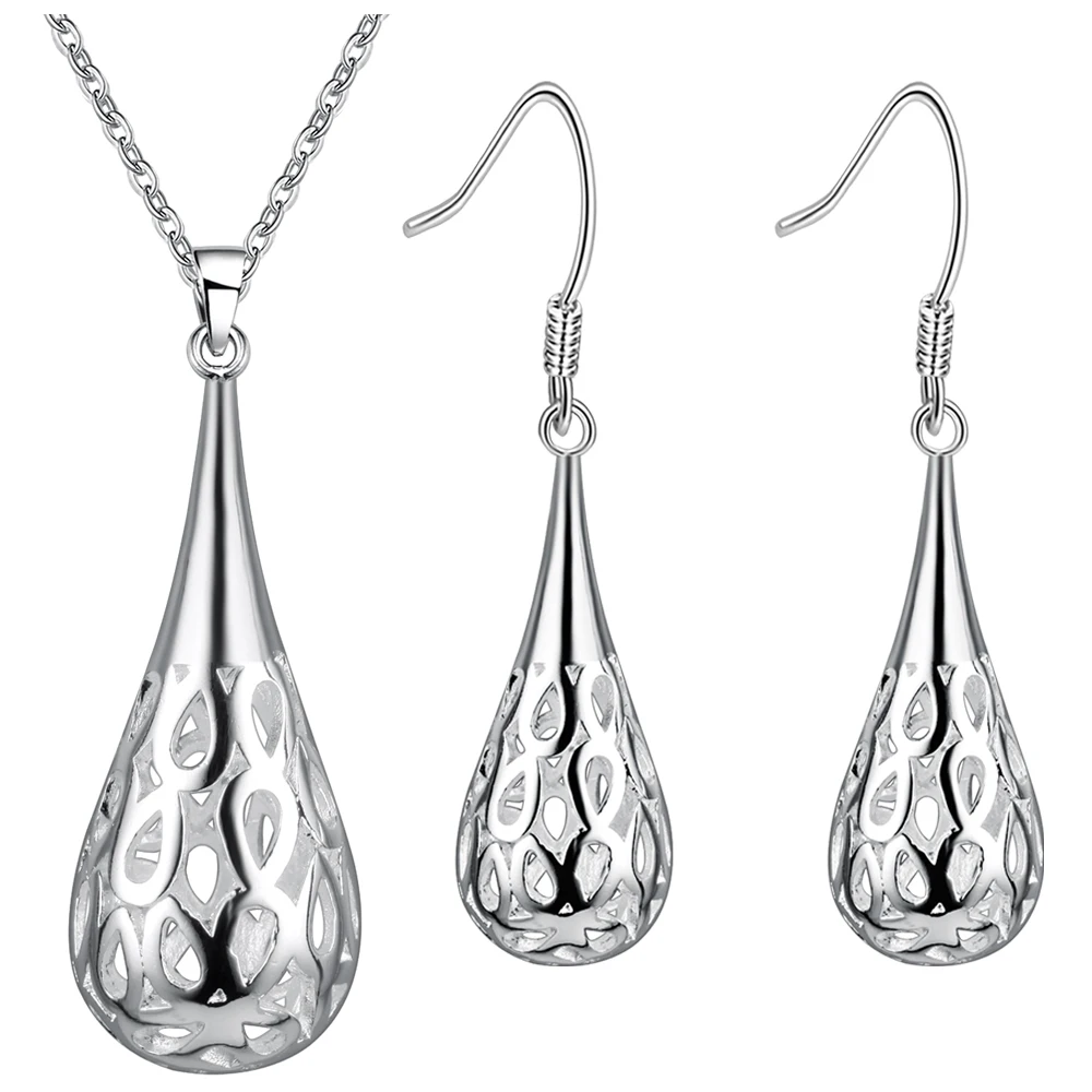 Fashion 925 Silver Plated Jewelry Set Vashiria New Necklace&Earring