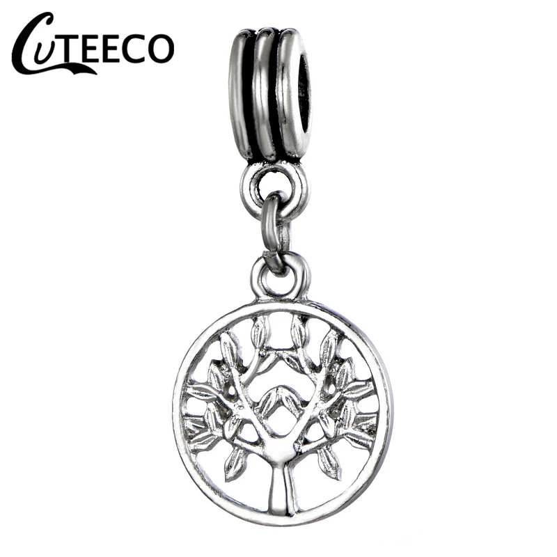 

CUTEECO European Tree of Life Pendant Charms Beads Fit Pandora Charm Bracelets & Bangles Necklace For Women Jewelry