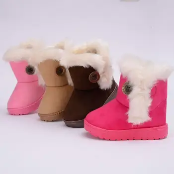 

Classic Turned-over Baby Plush Children Boots for Boys Girls Artificial Fur Keep Warm Kids Shoes