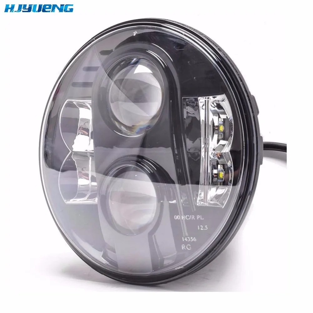 

80W LED Projector Headlight DOT Motorcycle 7Inch Round LED Headlights DRL 7" DRL LED Daymaker Headlight for Harley Davidson