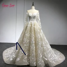 Taoo Zor Luxury Appliques A-Line Princess Voile Wedding Dresses 2017 Embroidery Lace Bridal Gowns Open Back Vestidos De Novias
