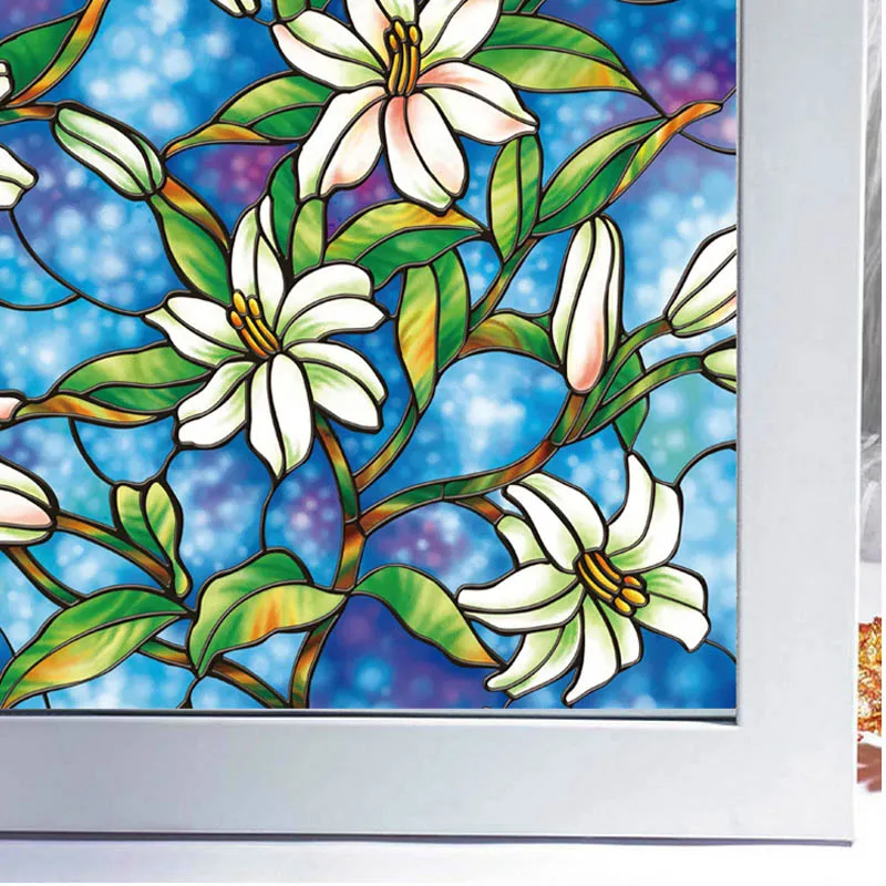 Flowers Painted Decorative Stained Gl Window Film Door Flowers Painted Decorative Stained Gl Window Film Door Wall Stickers Home Decor Decals Posters 026 In From