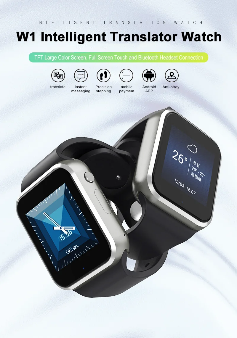 

New muama enence smart portable voice translator tourism real-time language translator wearable devices with bluetooth headset