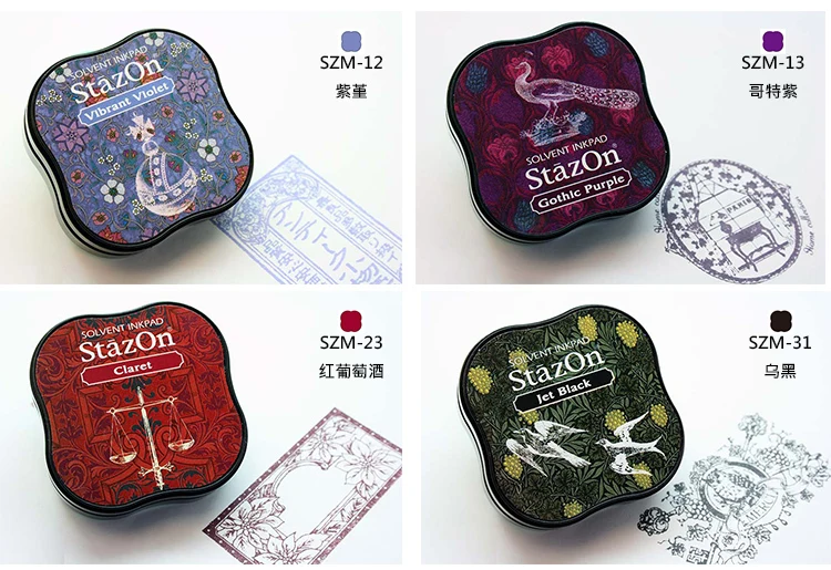 1 шт. Япония Tsukineko stazon мини креативный красочный inkpad планировщик для скрапбукинга силиконовый штамп поздравительная открытка изготовление поставки