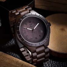 2016 Vente Chaude Hommes Robe Montre QUartz UWOOD Hommes En Bois montre En Bois Poignet Montres hommes Calendrier Naturel Affichage Bracelet Cadeau Relogio