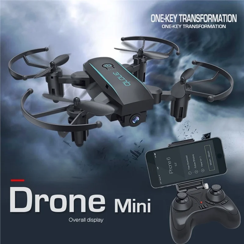 1601 Mini Foldable Aerial Photography RC Quadcopter 2.0MP Camera WIFI Drone VS JJRC H36 JJR/C H37 Black Fashion Accessories