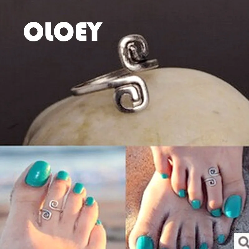 

Hot Fashion 2018 Women Ethic Vintage Lucky Beach Foot Rings For Women Unisex Charm Adjustable Ring Set Jewelry Anillos Summer