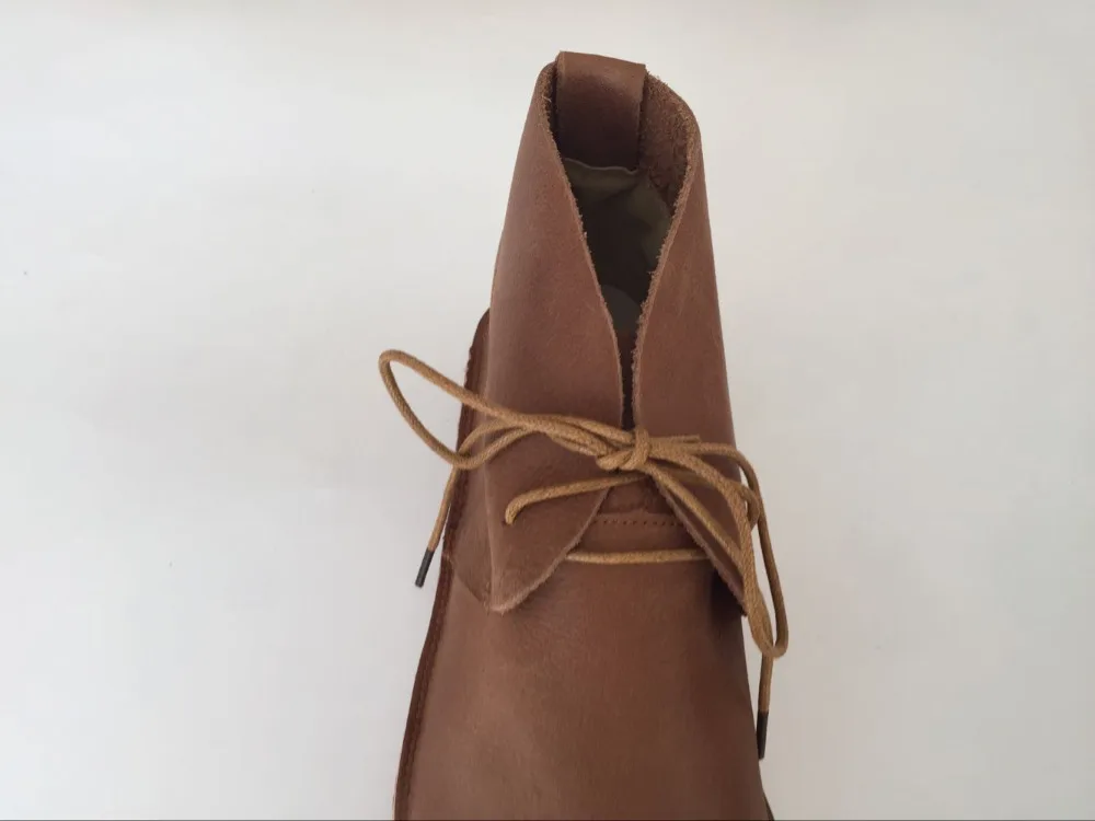 Zapatos Estilo Retro With nuevo Arte Hecho camel Botas Puro A De Velvet Occidental Mano Cuero Niña Careaymade Mori 2019 Camel Genuino WtPZZ0