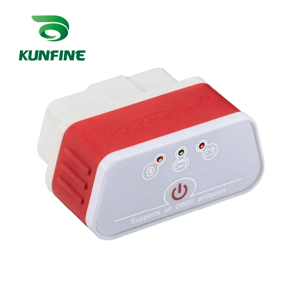 Сканер OBD2 KUNFINE KW903 Bluetooth 3 0 считыватель кодов стирает ошибки ошибок OBD 2 ELM 327 ELM327 для
