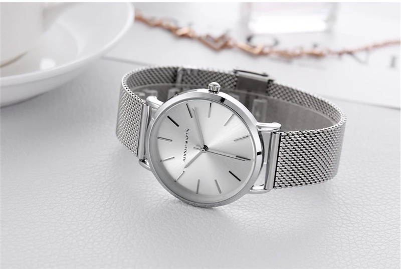 Women Bracelet Watch Luxury Brand Quartz Ladies Dresses Wrist Watches Silver Steel Mesh Female Watch 36mm Waterproof Clock Xfcs