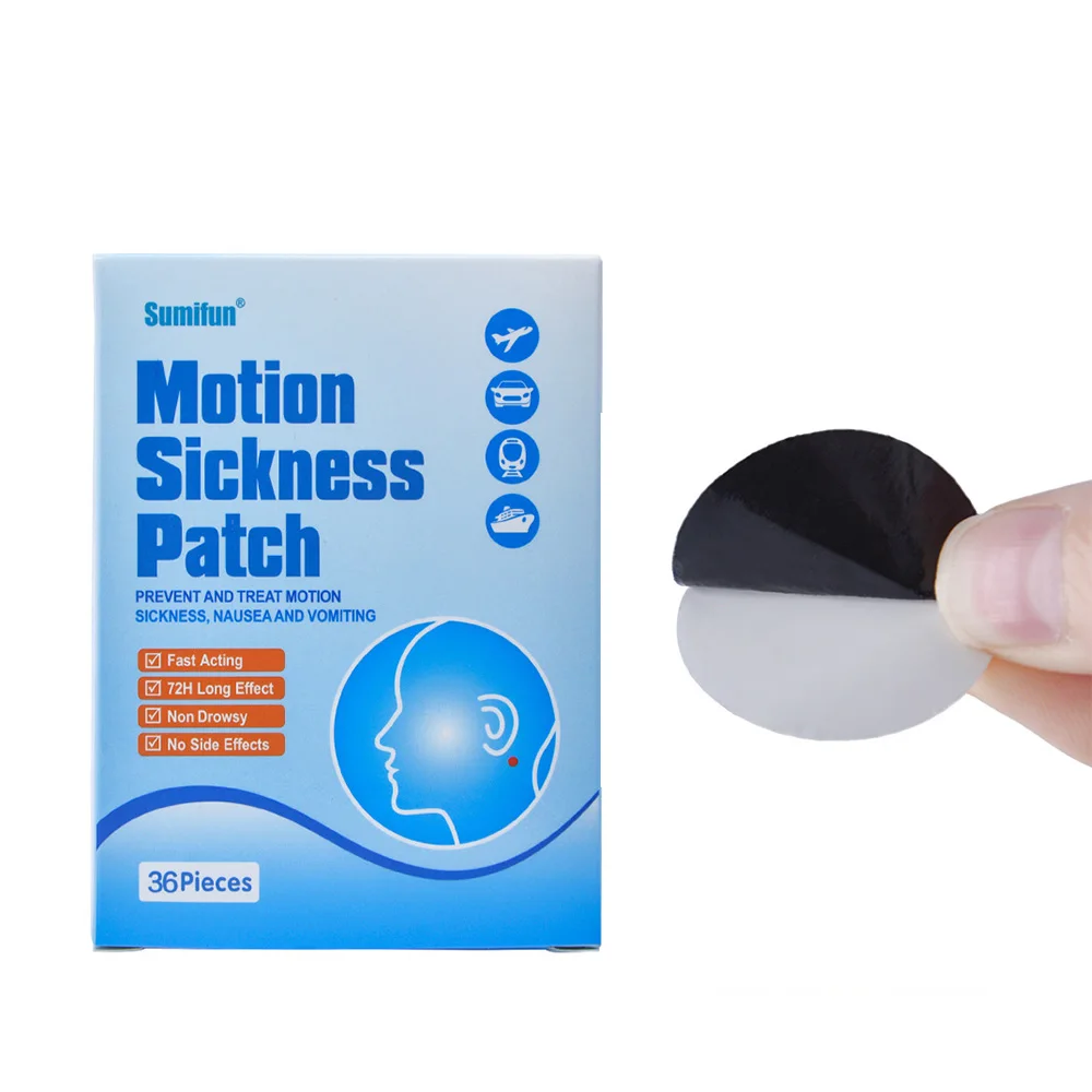 Sumifun 72Pcs2Boxes Anti Motion Sickness Patch Behind Ear 72 Hours Effect Chinese Herbal Of Health Care Medical Plaster-2
