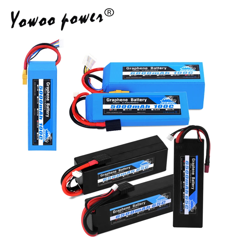 

RC Lipo 2S 3S 4S 5S 6S 7.4V 11.1V 14.8V 18.5V 22.2V Graphene Battery 3000mah 3300mah 4000mah 5000mah 6000mah 6500mah for RC Car