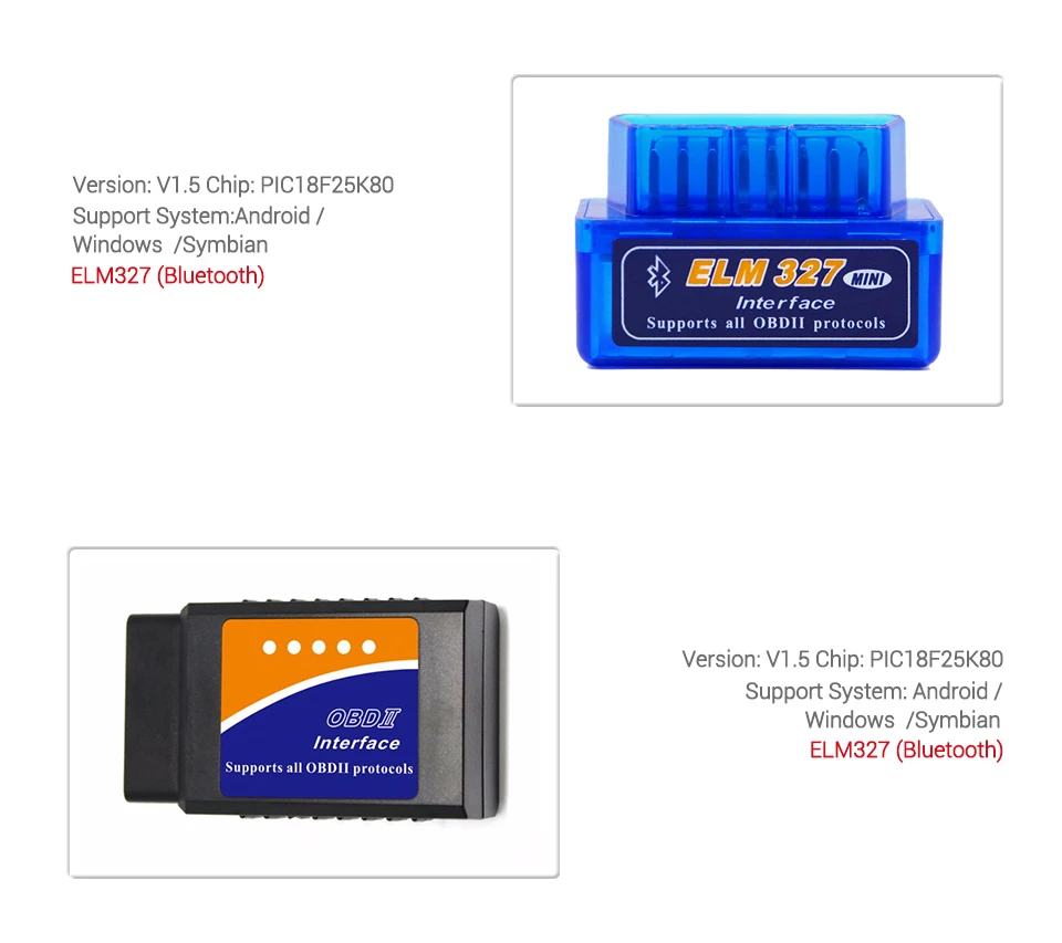 ELM327 V1.5 Wi-Fi Bluetooth OBD2 сканер OBD 2 Bluetooth адаптер Сканер Automotivo elm327 Wi-Fi dijagnostic автомобиля pic18f25k80