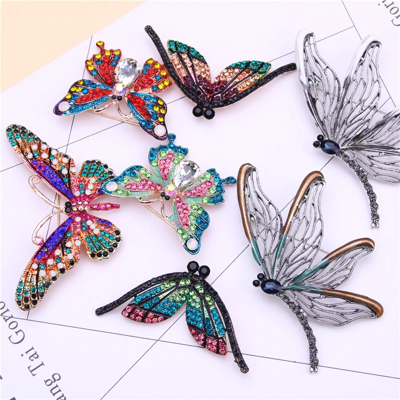 

dragonfly brooch jewelry enamel rhinestone lapel pin men gifts brooches for women ctue pins metal insect brooch pin