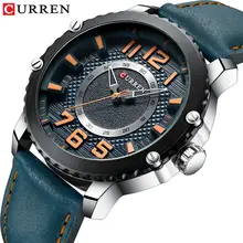 CURREN Casual Sport Watches For Men Blue Military Genuine Leather Strap Quartz Wrist Watch Mans Brand Clock Fashion Montre Homme CURREN Casual Sport Watches For Men Blue Military Genuine Leather Strap Quartz Wrist Watch Mans Brand Clock Fashion Montre Homme