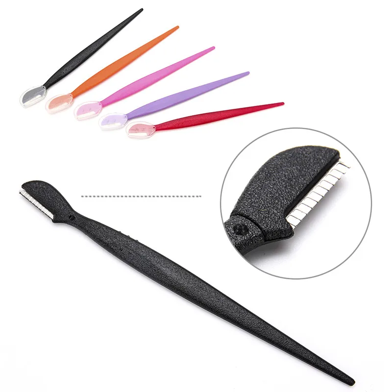 

Dropship 1 Pcs Face Eyebrow Hair Removal Safety Razor with Cap Trimmer Stainless Steel Razor Eyebrow Scissors Eye Brow Shaper