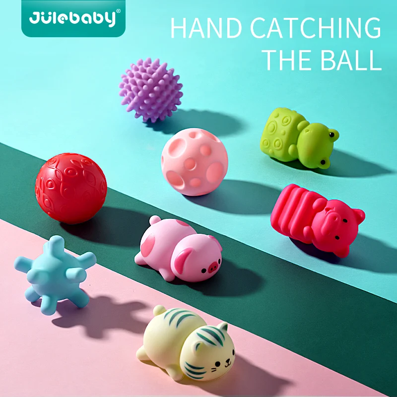 

baby Rattles Grasp Ball Soft Balls Massage Rubber Teethers Squeeze Toy Bath Ball Toys
