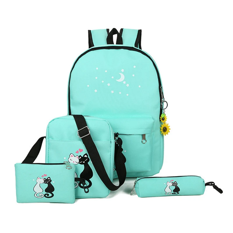 baratas 2018 moda Coreano bonito dos desenhos animados sacos de escola para meninas Crianças lona mochilas schoolbag crianças mochila de Grande capacidade