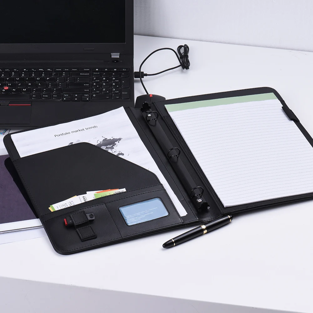 А4 PU папка чехол для документов Органайзер кожаный Padfolio профессиональный бизнес