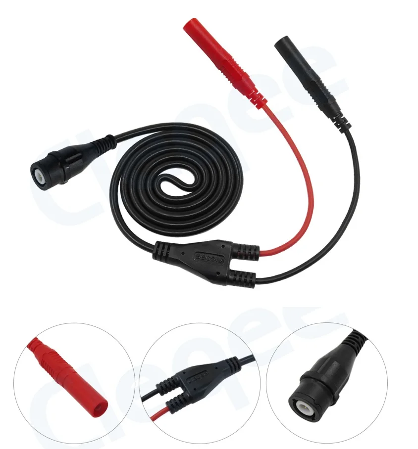Cleqee P1206 BNC штекер к 4 мм прямой Банановый коаксиальный кабель осциллограф тестовый