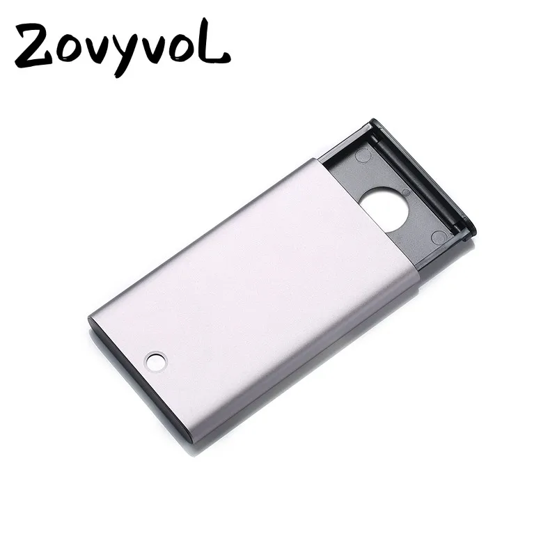 

ZOVYVOL 2019 wallet for Men and Women Simple New Metal Business card holder Creative Card Wallet women Sliver Gray Short Purse