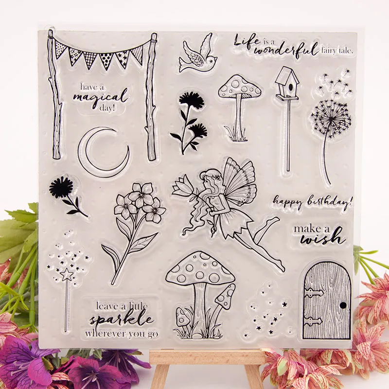 Fairy Girl Mushroom Transparent Clear Silicone Stamp for Seal DIY Scrapbooking Photo Album Decorative Sheets | Дом и сад