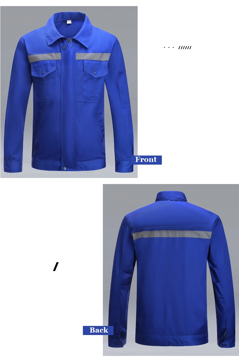 Uniformes de Trabalho de Manga Jaqueta de Trabalho Longa Azul Marinho 9 Cheap Roupas de segurança