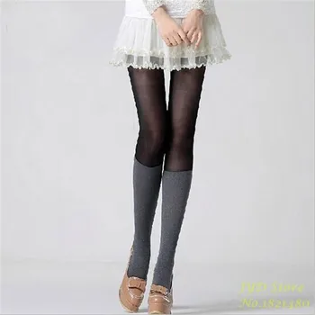 

YRRETY Sexy Women Tights Over Knee Splicing Pantyhose Patchwork Pantyhose Tights Print Stockings Female Hosiery High Quality