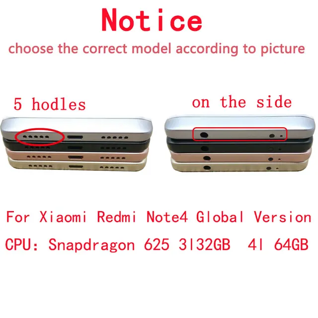 Tested LCD Display +Frame For Xiaomi Redmi Note 4 Global Version Snapdragon 625 Touch Screen LCD Digitizer Redmi Note 4X 3