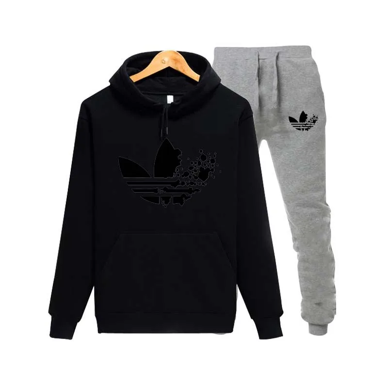 A DI Hoodie Sweatshirt Men/Women New Fashion Hoodies Sweatshirts+Sweatpants Suits 2019 Autumn Winter Warm Fleece Hooded Pullover