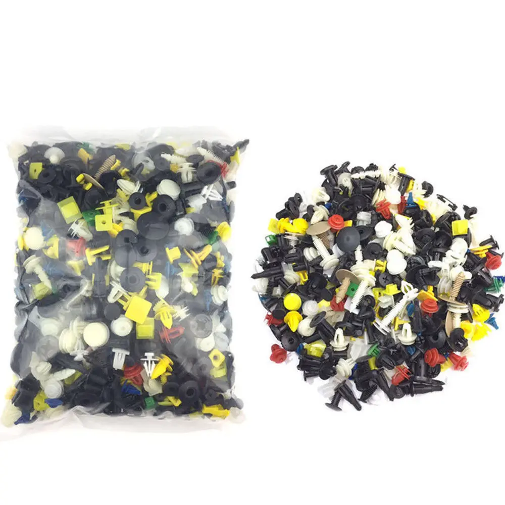 

200Pcs/lot Universal Mixed Auto Fastener Car Fender Panel Bumper Clutch Assorted Plastic Clips Retainer Rivet Door Liner