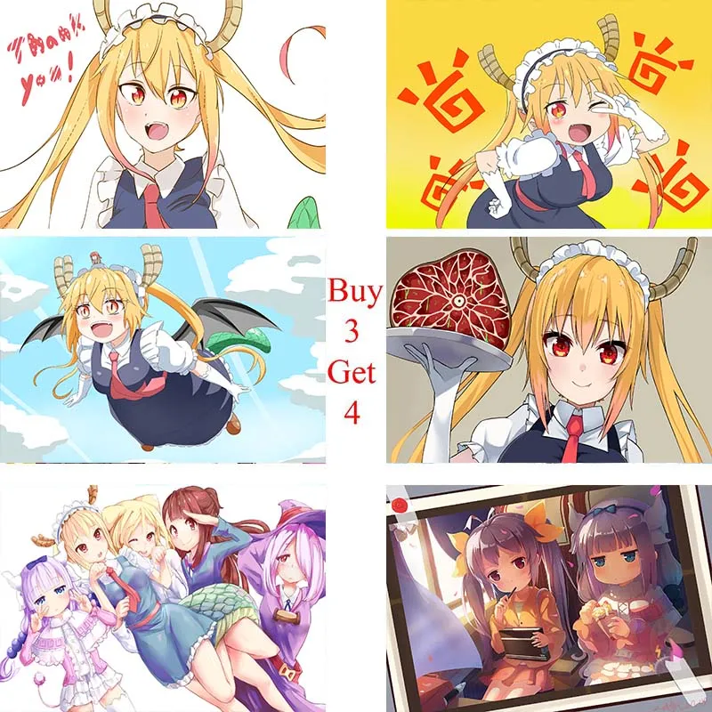 Miss Kobayashi/'s Dragon Maid Kanna Kamui 36/" x 24/" Large Wall Poster Print Anime
