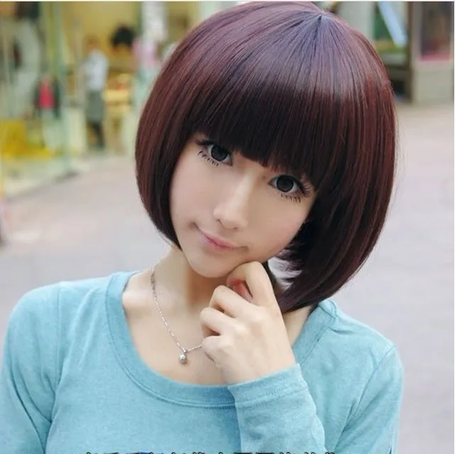 Factory Direct Girls Handsome Bob Wig Short Hair Female Bobo Head