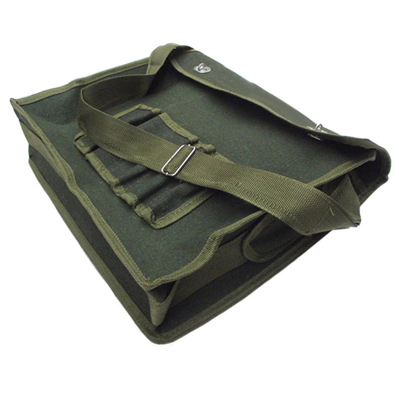 Много отсеков зелено-армейский брезентовый наплечный инструмент сумка для электрики