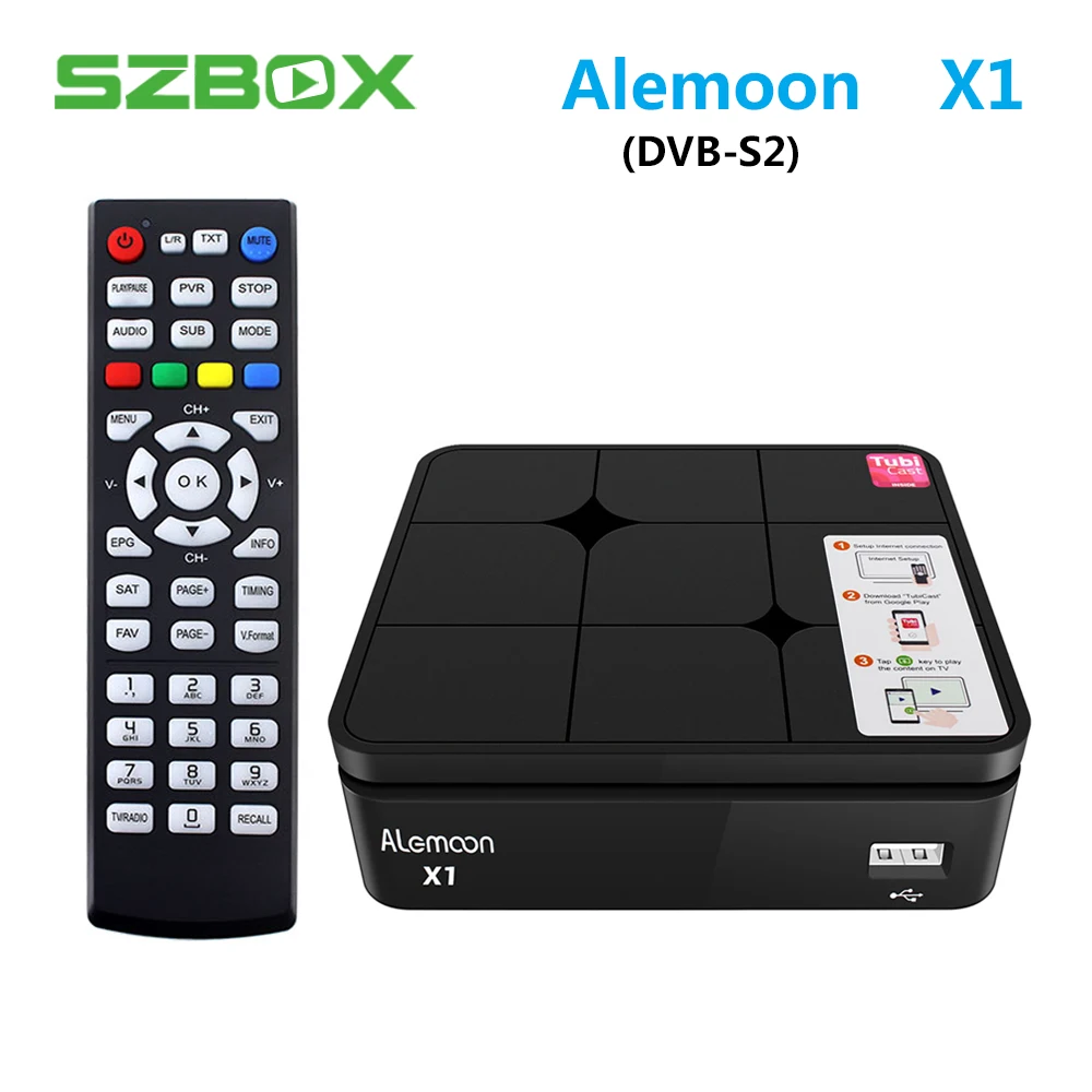 ALEMOON X1 DVB S2 Smart Digital Terrestrial font b Receiver b font casting H 265 Decoder