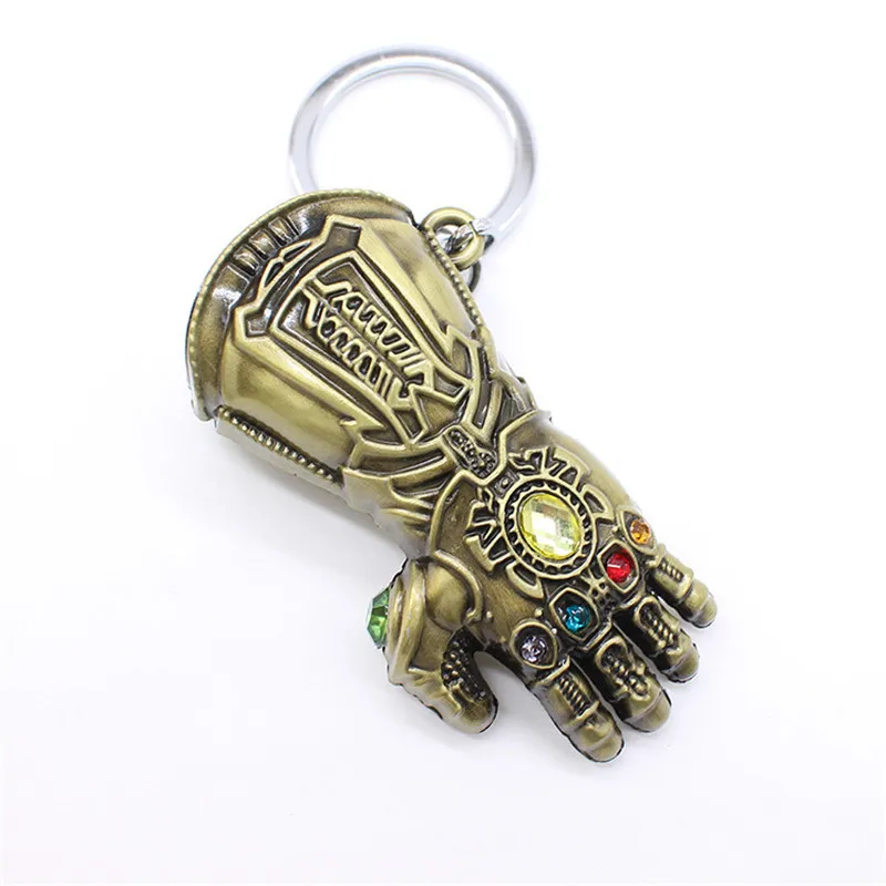 Мстители 4 завершающей Бесконечность перчатку брелок танос цепочка для ключей Косплэй Опора аксессуары металлическое кольцо для ключей - Цвет: Style 1