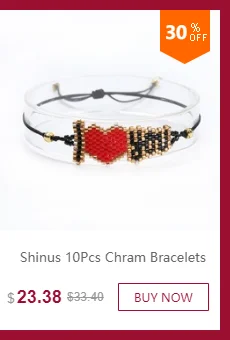 Браслет Shinus Miyuki, женские браслеты со сглаза, 5 шт./партия, Fatima Hand Pulsera Mujer,, бисер, ручная работа, ювелирные изделия Хамса