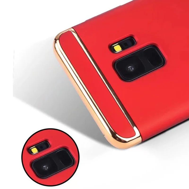 2 шт. для samsung Galaxy S9 Plus 3 в 1 Ultra Slim Чехлы Роскошные ПК жесткий покрытие Телефон