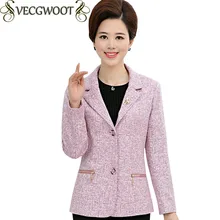 Женское весеннее и осеннее пальто для женщин среднего возраста, новинка, тонкий однобортный Блейзер, женская мода, большой размер, XL-5XL Блейзер X564