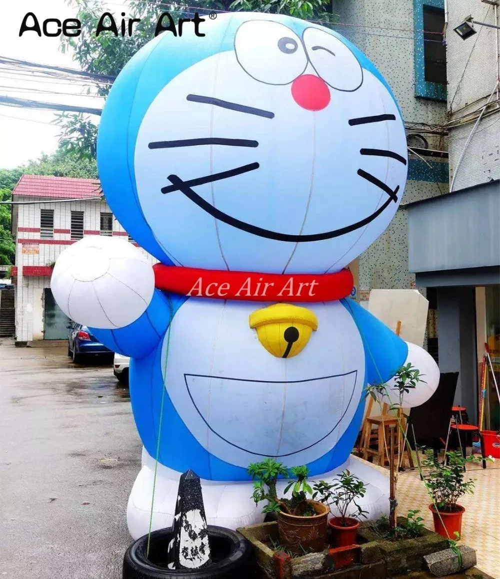 Индивидуальные огромный стоящий персонаж мультфильма Реплика надувная Doraemon модель с вентилятором со скидкой для Японии