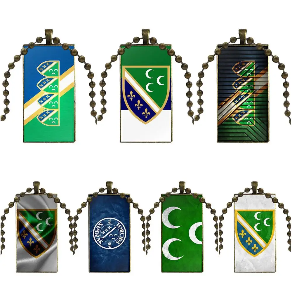 Модный стеклянный подвесной брелок ожерелье женский бронзовый цвет колье