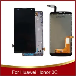 Мобильный телефон ЖК-дисплей s для Huawei Honor 3C h30-u10 H30-L02 H30-L01 H30-T00 G740 сборка ЖК-диспоея с дискретизатором сенсорного экрана