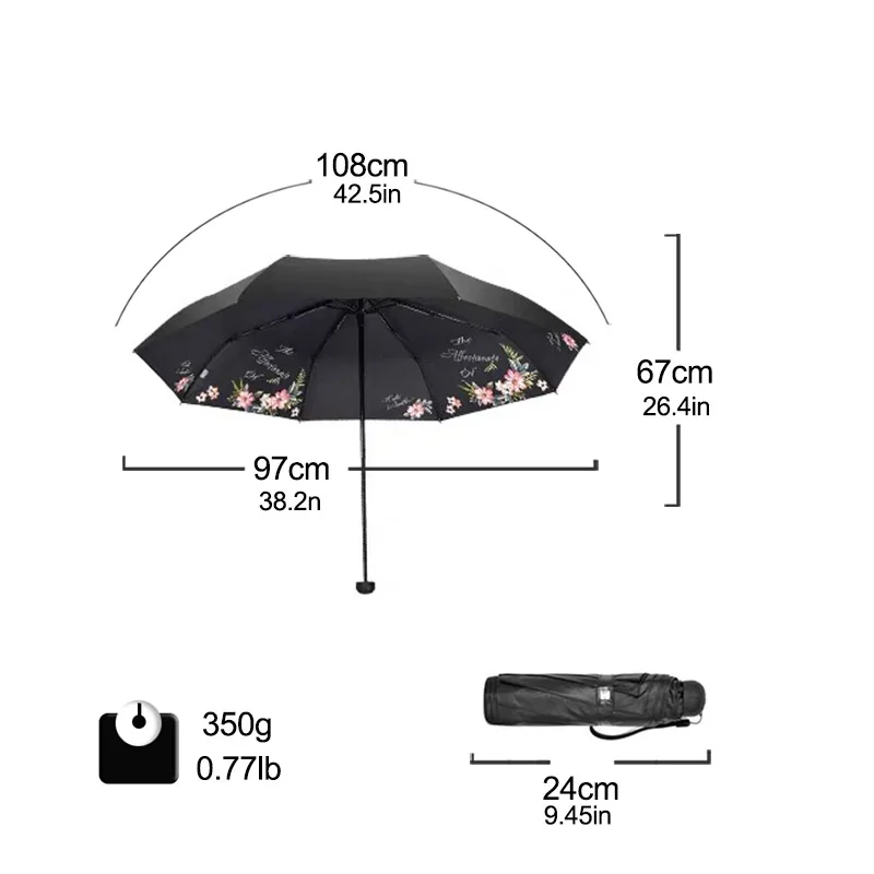 Китайский лучший бренд зонтик от дождя женский складной цветок девушка анти-УФ Зонты Ветрозащитный путешествия женский зонтик качество рай