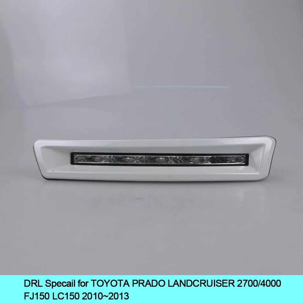 

Car DRL kit for TOYOTA PRADO LANDCRUISER 2700/4000 FJ150 LC150 LED Daytime Running Light fog lamp bulb daylight led drl light